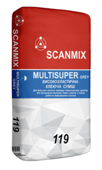 Клей для плитки SCANMIX MULTISUPER Grey 119